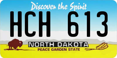 ND license plate HCH613