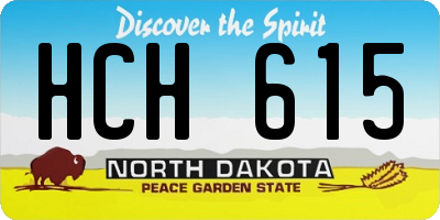 ND license plate HCH615