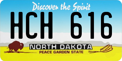 ND license plate HCH616