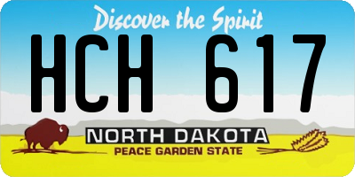 ND license plate HCH617