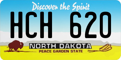 ND license plate HCH620