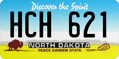 ND license plate HCH621