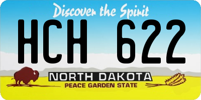 ND license plate HCH622