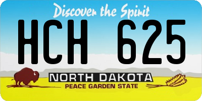 ND license plate HCH625