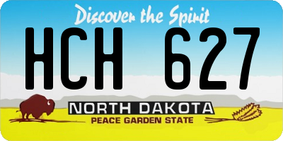 ND license plate HCH627