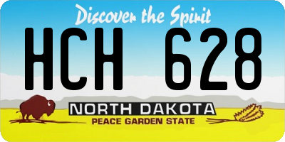 ND license plate HCH628