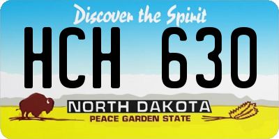 ND license plate HCH630