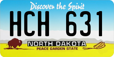 ND license plate HCH631