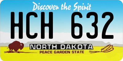 ND license plate HCH632