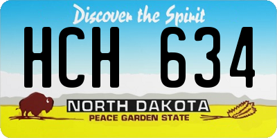 ND license plate HCH634