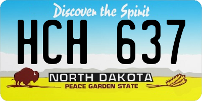 ND license plate HCH637