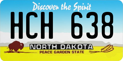 ND license plate HCH638