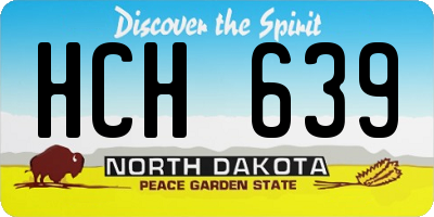 ND license plate HCH639