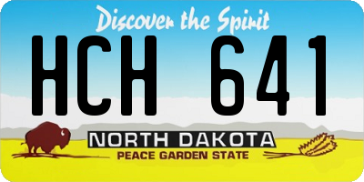 ND license plate HCH641