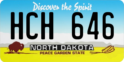 ND license plate HCH646