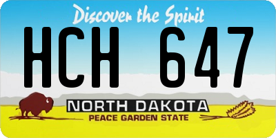 ND license plate HCH647