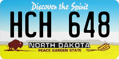 ND license plate HCH648