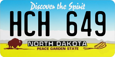 ND license plate HCH649