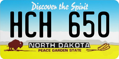 ND license plate HCH650