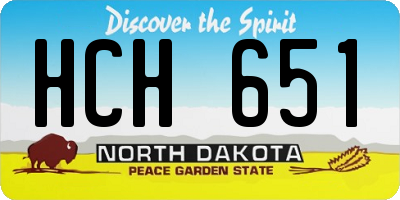 ND license plate HCH651