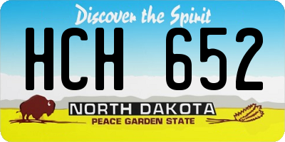 ND license plate HCH652