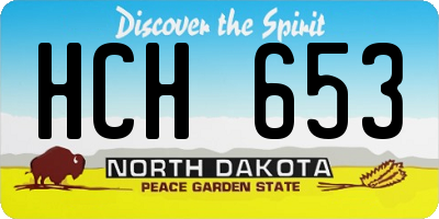 ND license plate HCH653