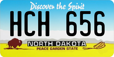 ND license plate HCH656