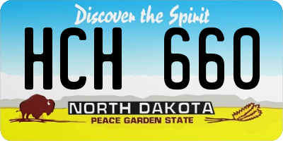 ND license plate HCH660