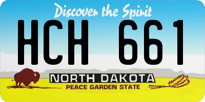 ND license plate HCH661