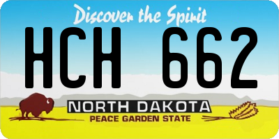 ND license plate HCH662