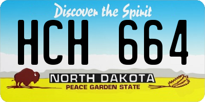 ND license plate HCH664