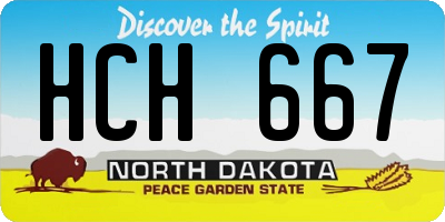 ND license plate HCH667