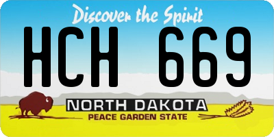 ND license plate HCH669