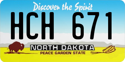 ND license plate HCH671