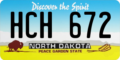 ND license plate HCH672