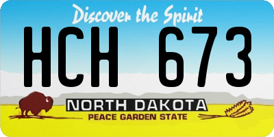 ND license plate HCH673