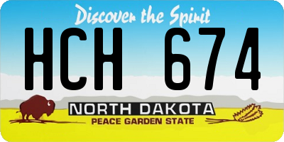 ND license plate HCH674