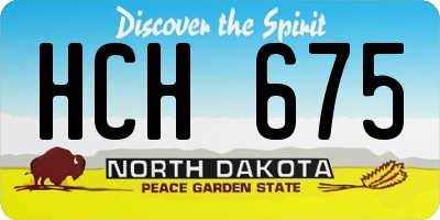 ND license plate HCH675