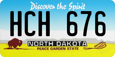 ND license plate HCH676