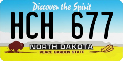 ND license plate HCH677