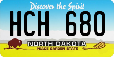 ND license plate HCH680