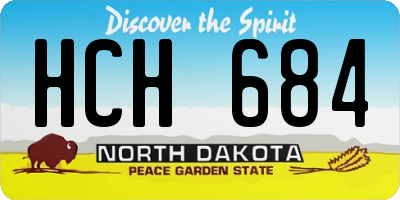 ND license plate HCH684