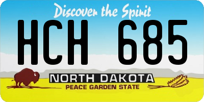 ND license plate HCH685