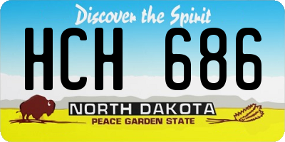 ND license plate HCH686