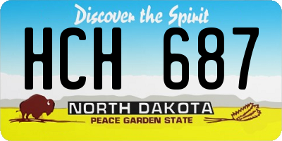 ND license plate HCH687