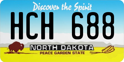 ND license plate HCH688