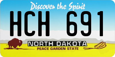 ND license plate HCH691