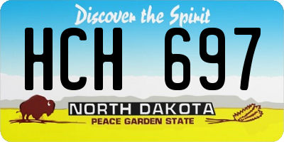 ND license plate HCH697