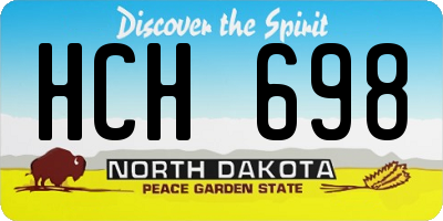 ND license plate HCH698