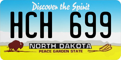 ND license plate HCH699